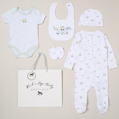 Rock a bye boutique H13291NB * RBH13291 "Dinosaur" 5 Piece Layette Set (Nb-6 months)