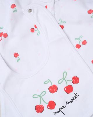 Rock a bye boutique H13293NB * RBH13293 Cherries  5 Piece Layette Set (Nb-6 months)