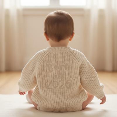 RBH13661C  Cream "2026" Cardigan  (0-12 months)
