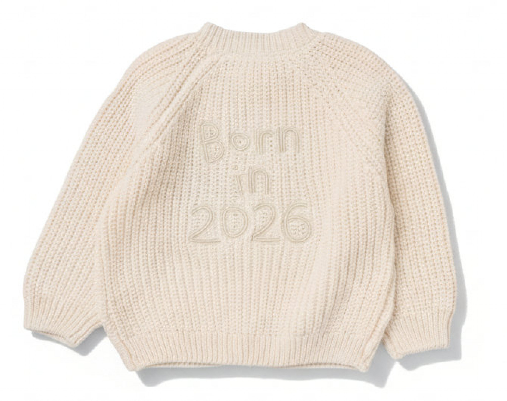 Rock a bye boutique H13661 * RBH13661 Cream "2026" Cardigan (0-12 months)
