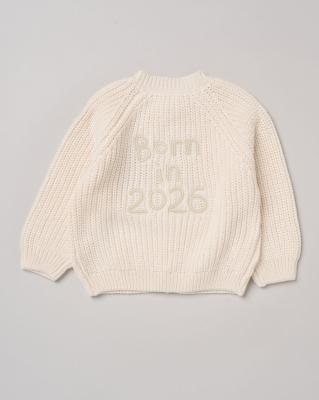 Rock a bye boutique H13661 * RBH13661 Cream "2026" Cardigan (0-12 months)