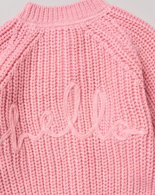 Rock a bye boutique H13665 * RBH13665P Pink "Hello" Cardigan (0-12 months)