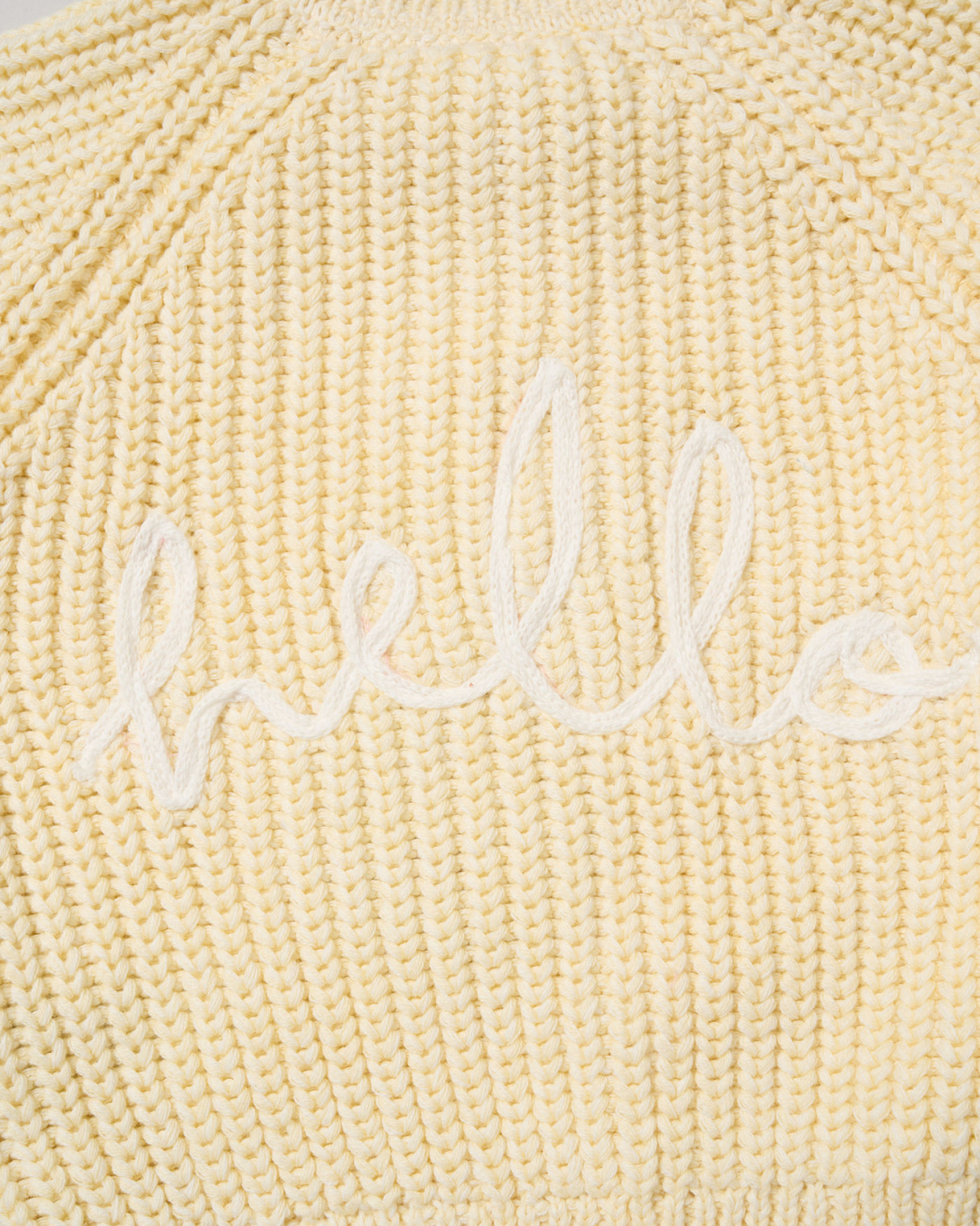 Rock a bye boutique H13666 * RBH13666 Cream "Hello" Cardigan (0-12 months)