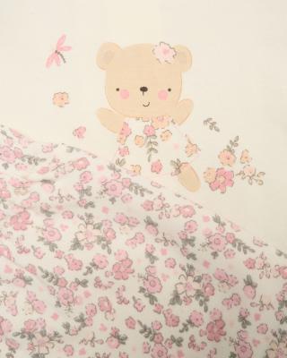 Rock a bye boutique H14298 * RBH14298 Floral top and shorts with teddy bear (0-9 months)