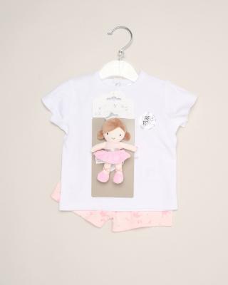 Rock a bye boutique H14301 * RBH14301 Princess  top and shorts with plushie (0-9 months)