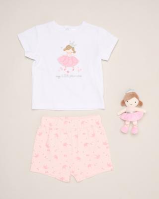 Rock a bye boutique H14301 * RBH14301 Princess  top and shorts with plushie (0-9 months)
