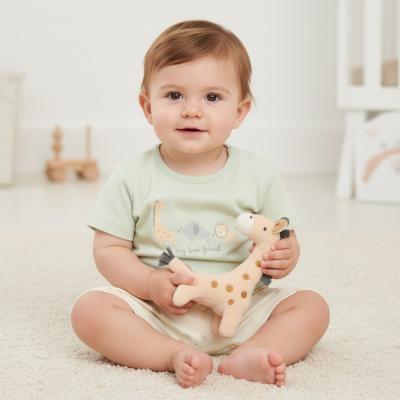 Rock a bye boutique H14301 * RBH14310 Giraffe Safari top and shorts with plushie (0-9 months)