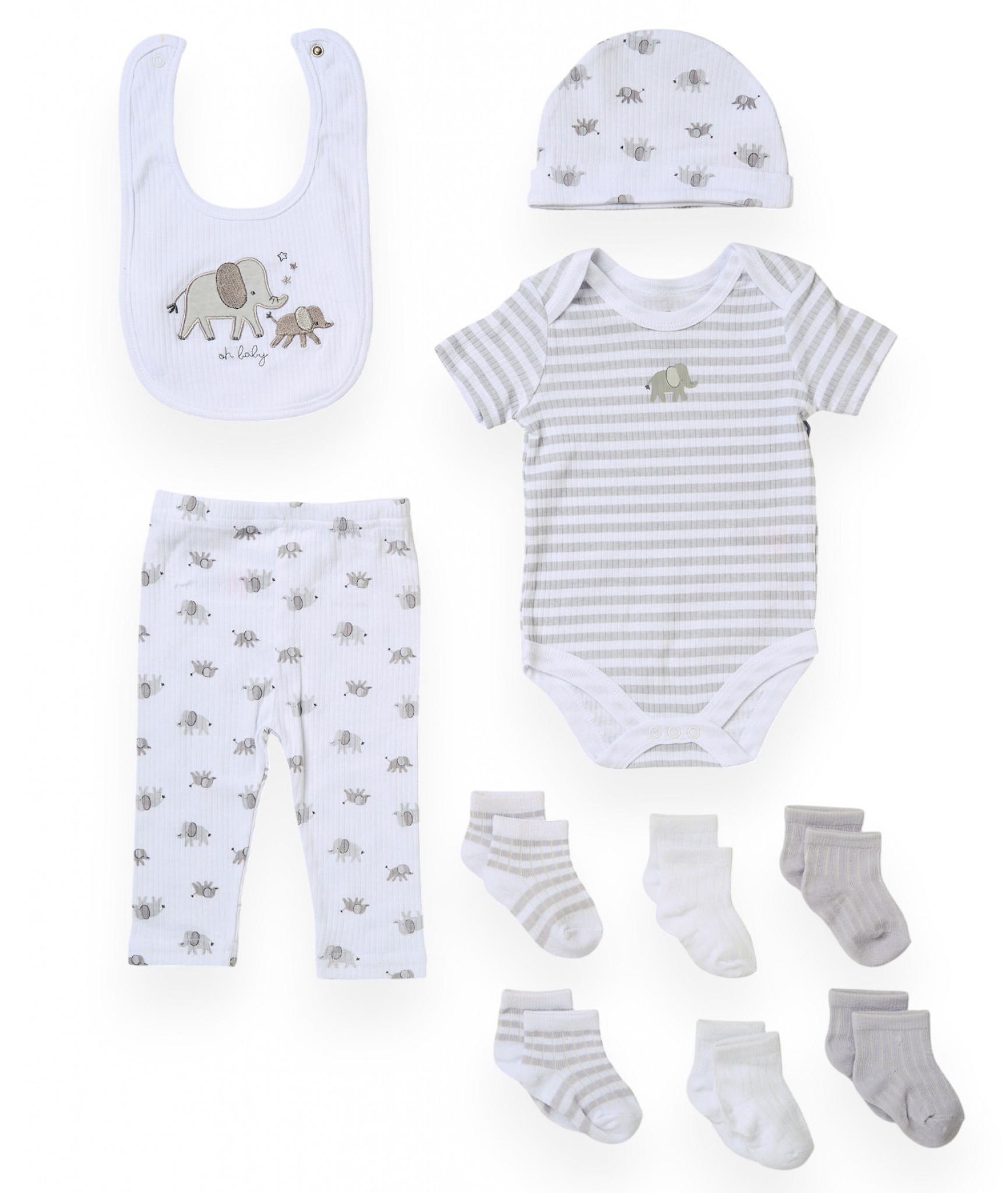 Rock a bye boutique H14380 * RBH14380 "Oh Baby" Elephant  10 piece  Set (NB-6 months)