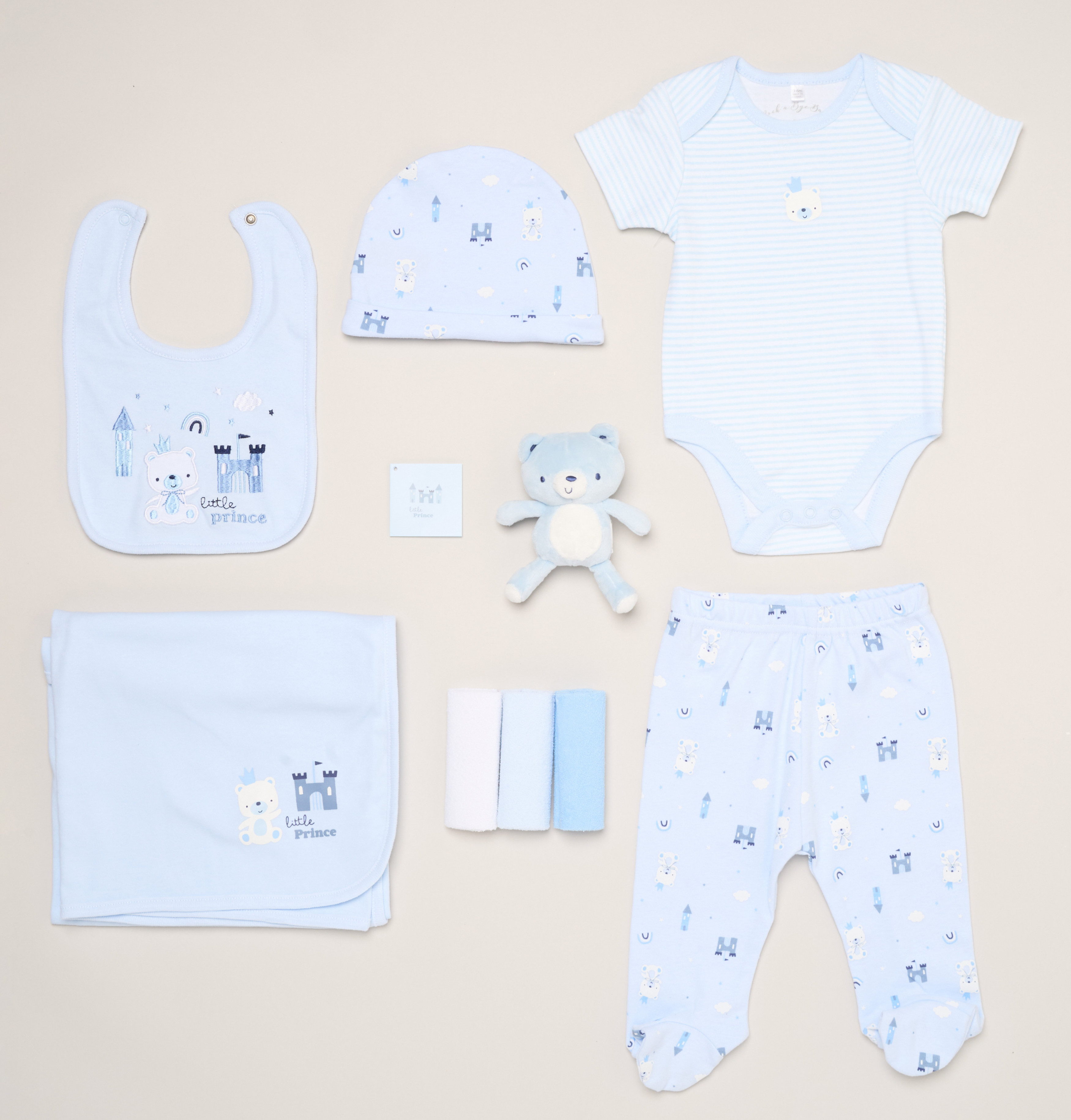 Rock a bye boutique H14873 * RBH14873 10 Piece Layette "Little Prince" (Newborn - 6 months)