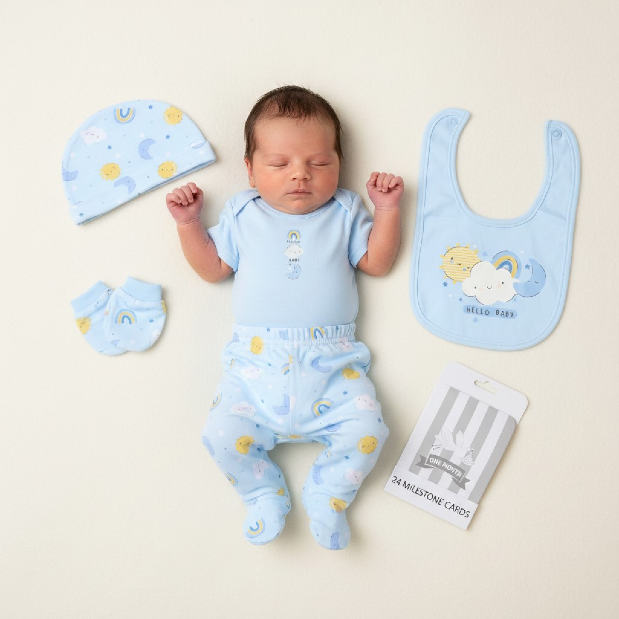 Rock a bye boutique H15095 * RBH15095S Baby Milestone 6 Piece Set (NB - 6m)