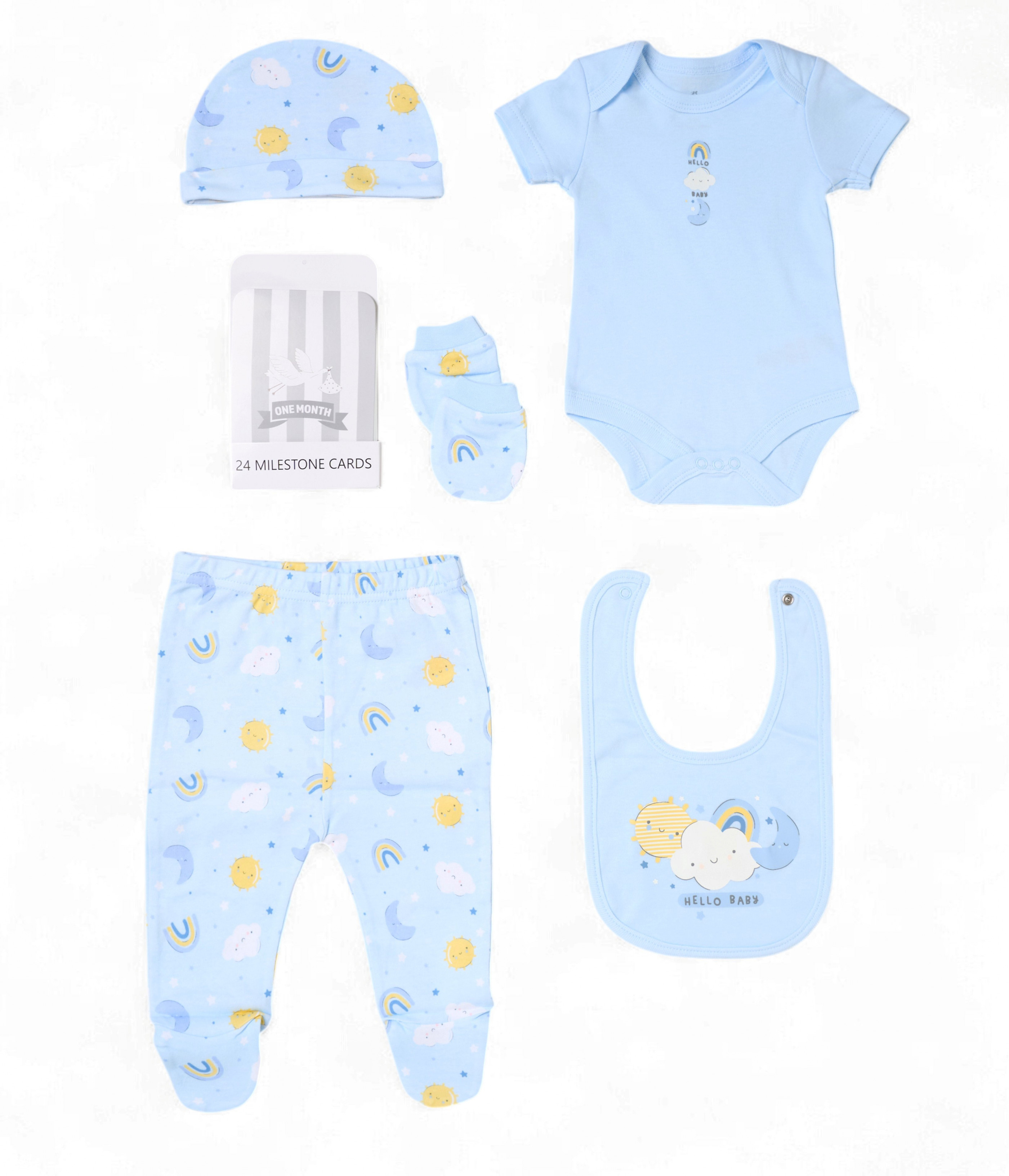 Rock a bye boutique H15095 * RBH15095 Baby Milestone 6 Piece Set (NB - 6m)
