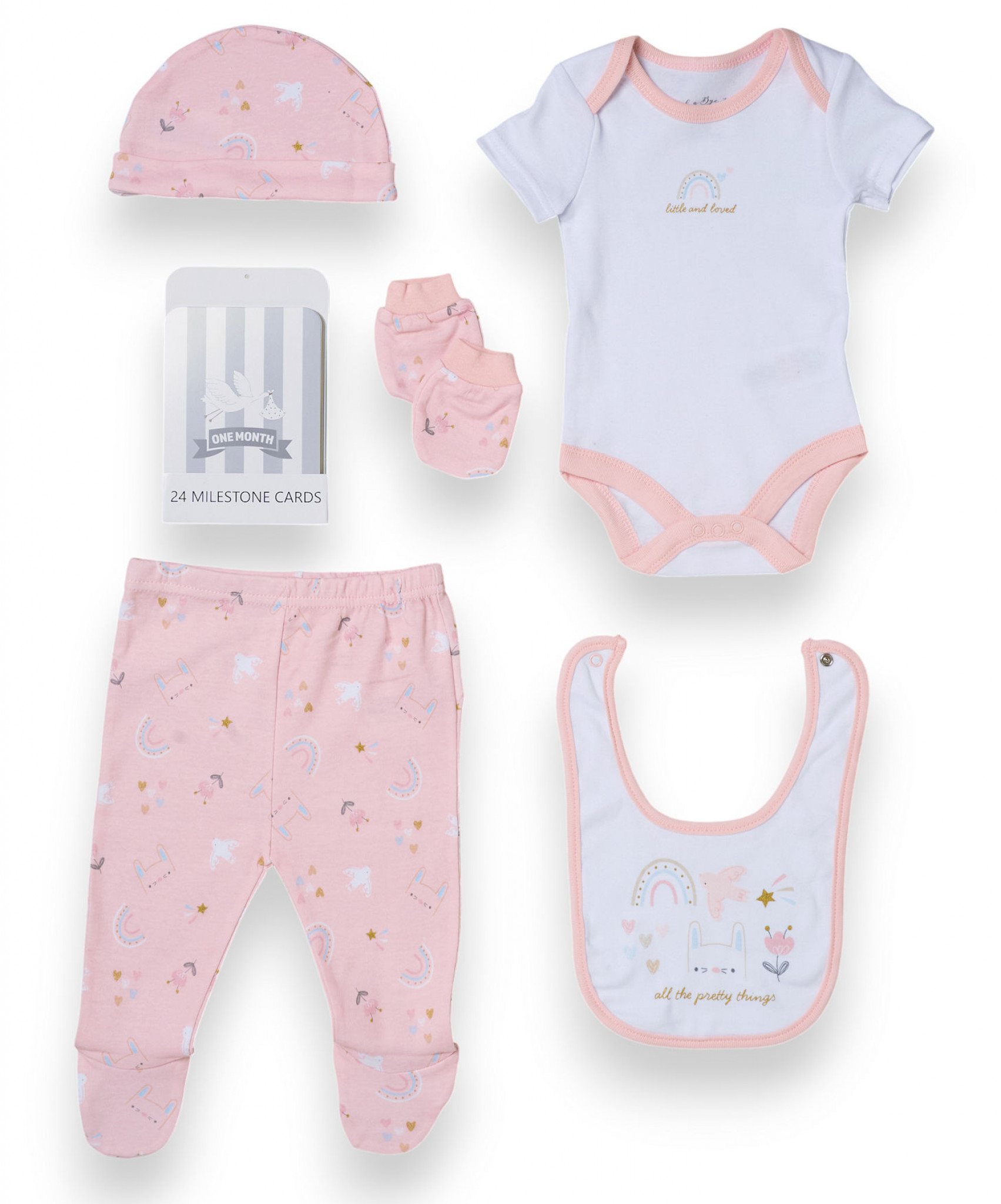 Rock a bye boutique H15233 * RBH15233 Baby Milestone 6 Piece Set (NB - 6m)