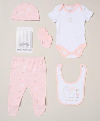 Rock a bye boutique H15233 * RBH15233 Baby Milestone 6 Piece Set (NB - 6m)