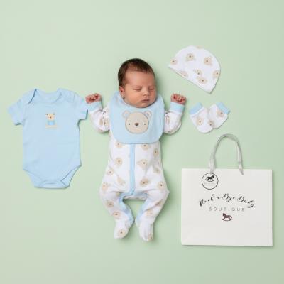 RBH15241S  "Teddy " 5 Piece Layette Set  (Nb-6 months)