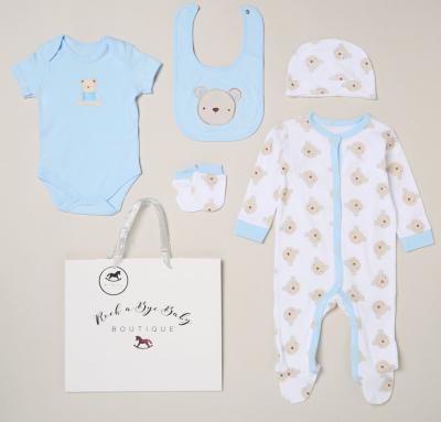 Rock a bye boutique H15241NB * RBH15241 "Teddy " 5 Piece Layette Set (Nb-6 months)