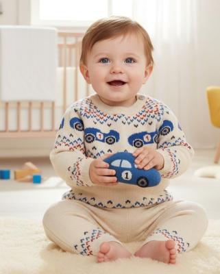 RBJ15600  True Knit Cars Jumper  & Trousers  ( 0-9 months)