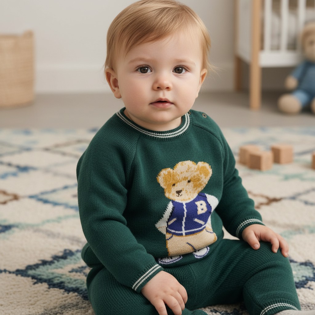 Rock a bye boutique J15729 * RBJ15729 True Knit Teddy Jumper & Trousers ( 0-12 months)