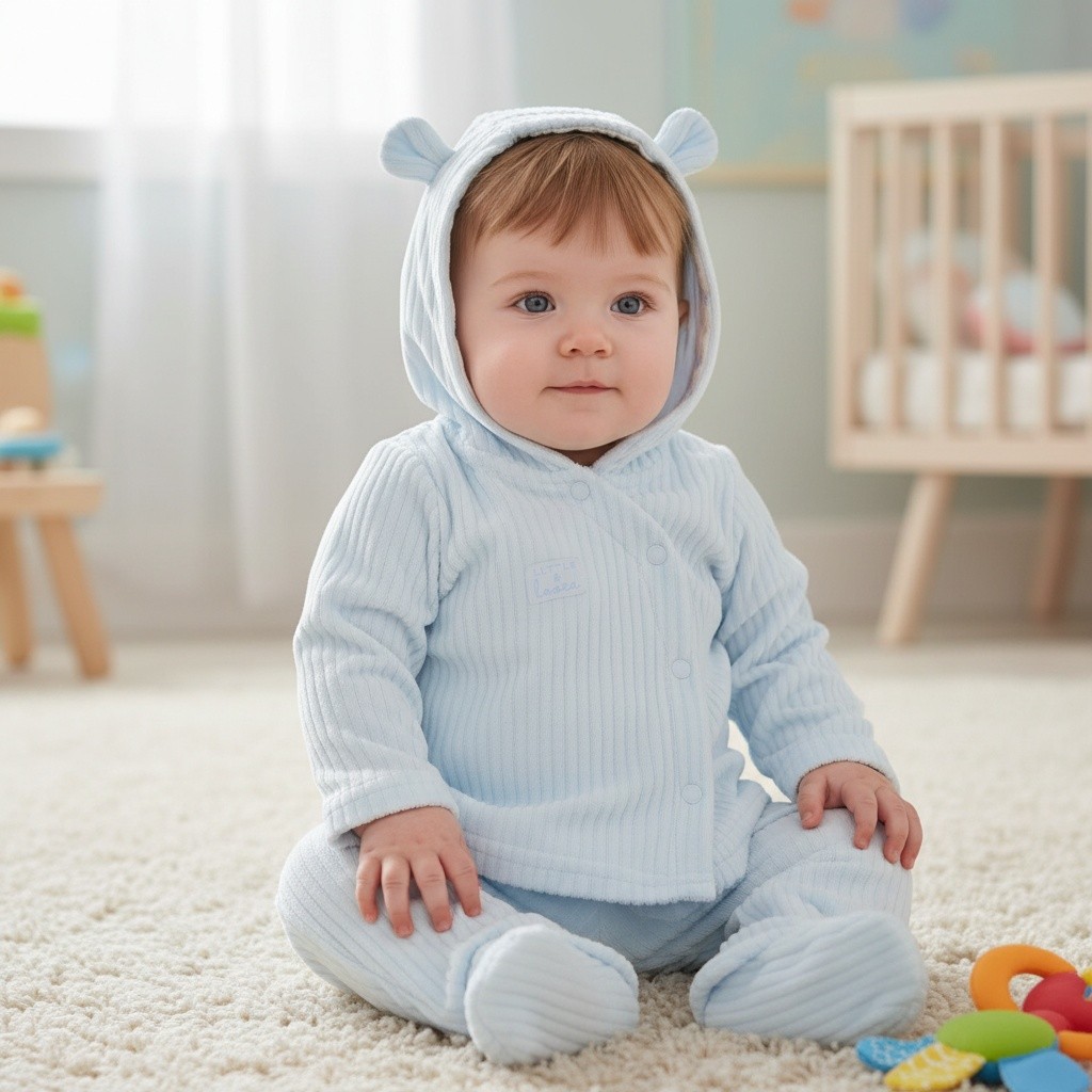 Rock a bye boutique J16016 * RBJ16016 Ribbed Velour Jacket and Trousers (Newborn -6 months)