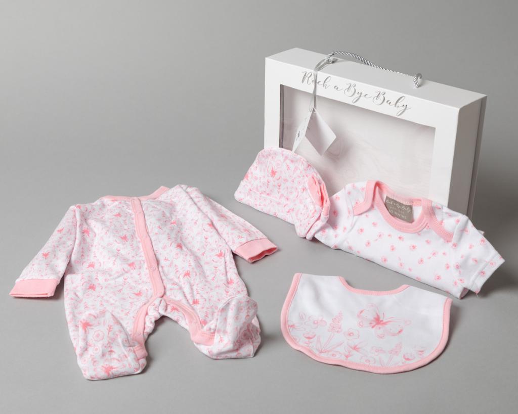 Rock a bye boutique T20752 5060286765968 RBBT20752 Boxed "Butterfly" Five Piece Set (0-3 months)