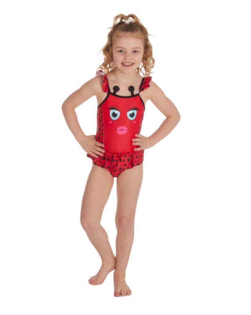 Red Melon RM09C068 5056188219807 RM09C068lb Novelty Ladybird Swimsuit (2-6 years)