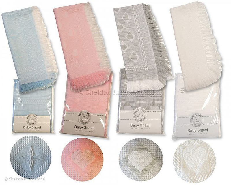 Snuggle Baby SB0036 Heart/Star Shawl (choose colour)