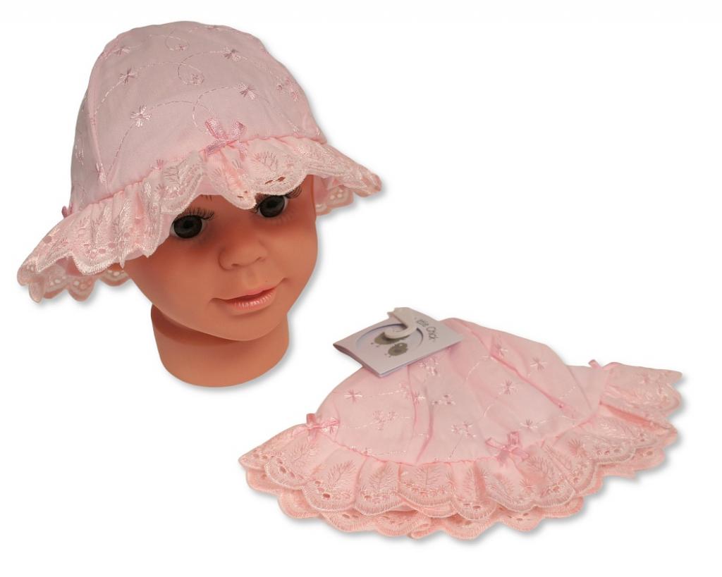 Snuggle Baby BW-0503-0633P 5035320426443 SB0503-0644P Pink  Broderie Anglaise Summer Hat (0-12 months)