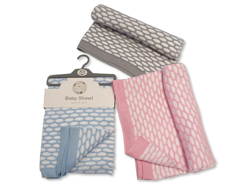 Snuggle Baby  5035320400877 SB110-087 Honeycomb Baby Shawl