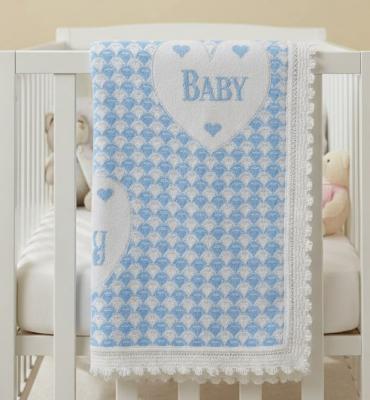 SB110-414-S  Sky "Baby and Hearts" Shawl 