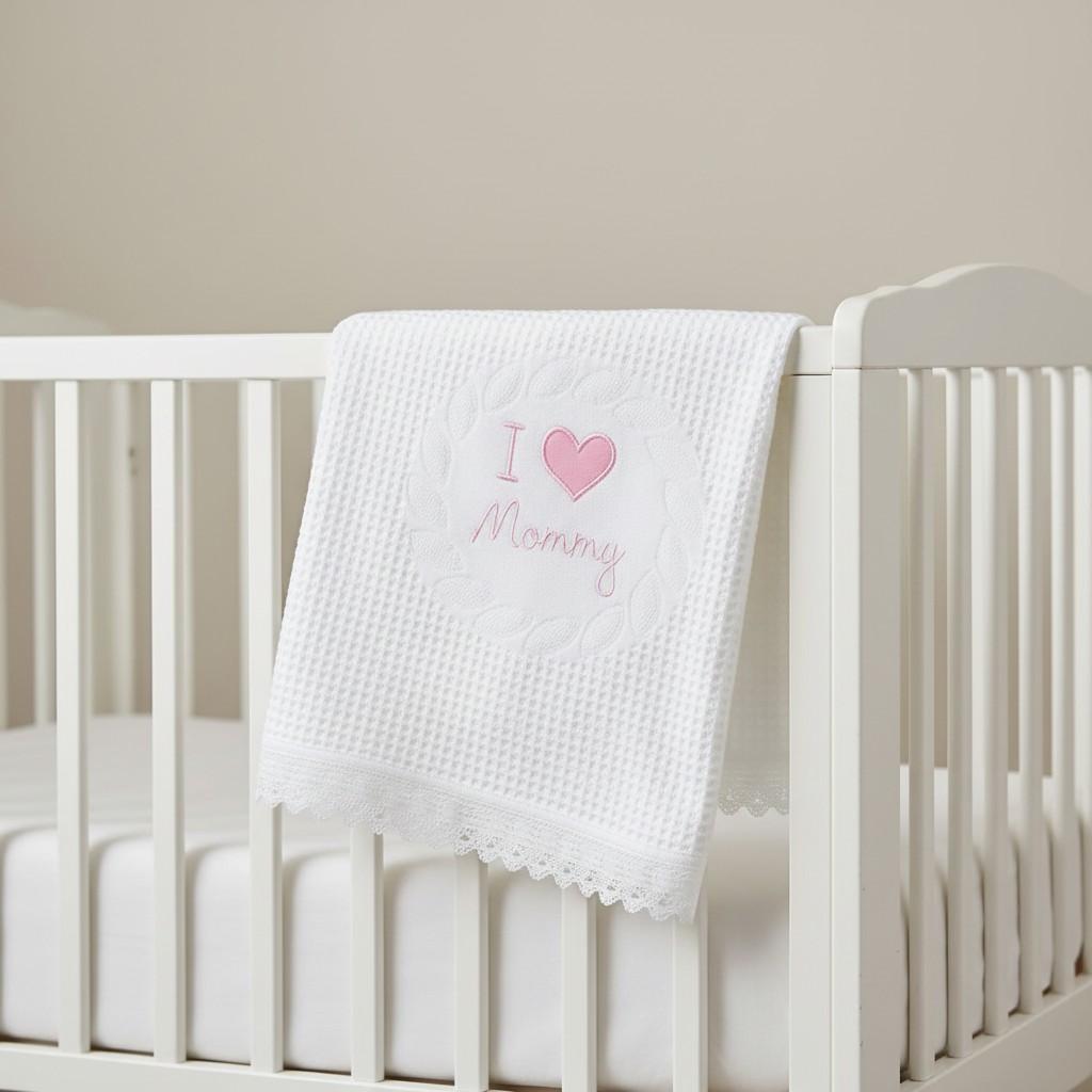 Snuggle Baby 110-416 5035320404165 SB110-416-P Pink "I Love Mommy" Shawl