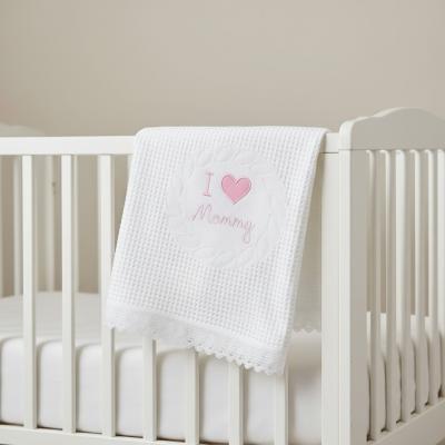 SB110-416-P  Pink "I Love Mommy" Shawl 