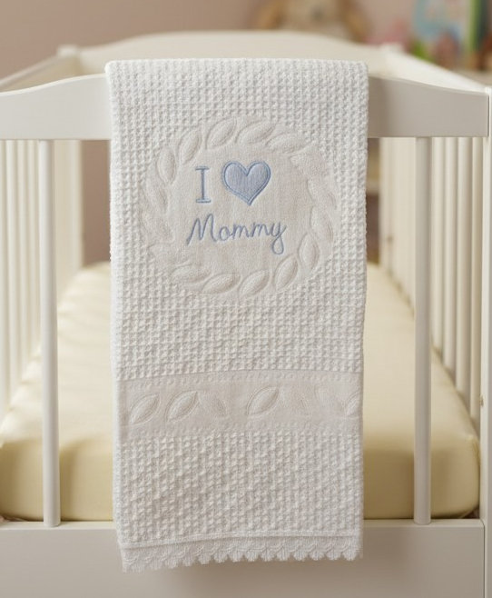 Snuggle Baby 110-416 5035320604169 SB110-416-S Sky "I Love Mommy" Shawl