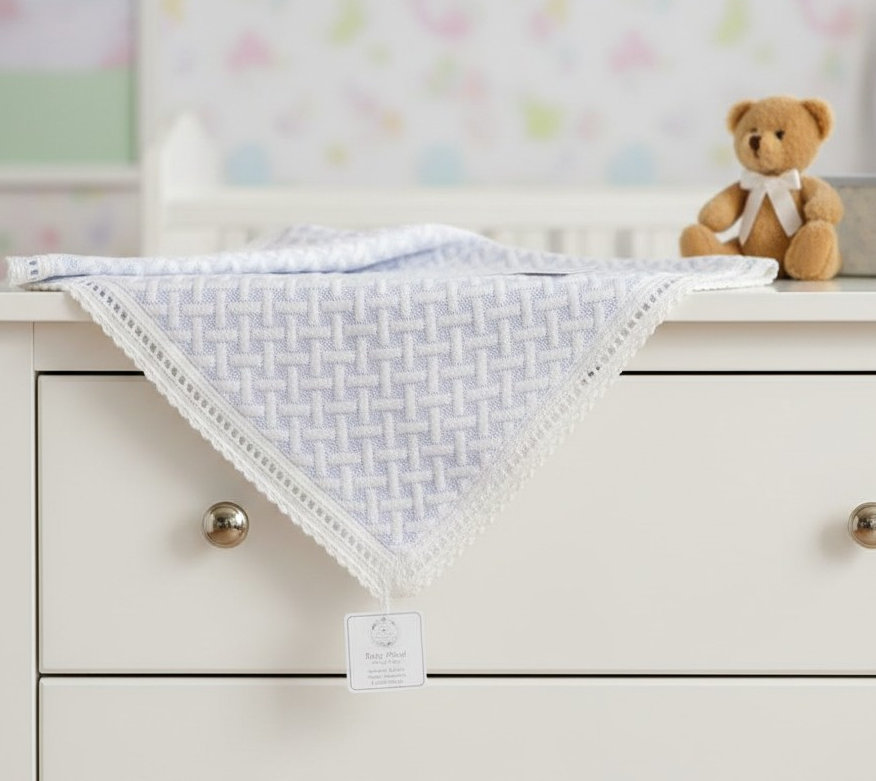 Snuggle Baby BW-110-422S 5035320404226 SB110-422-S Sky  "Braid and Lace" Shawl