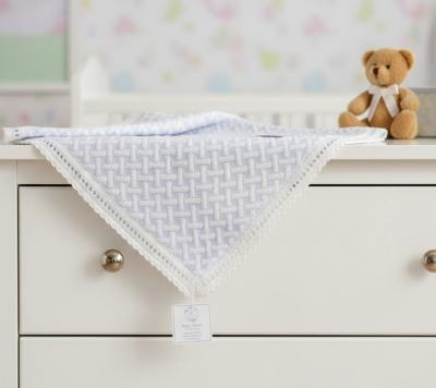 SB110-422-S  Sky  "Braid and Lace" Shawl 