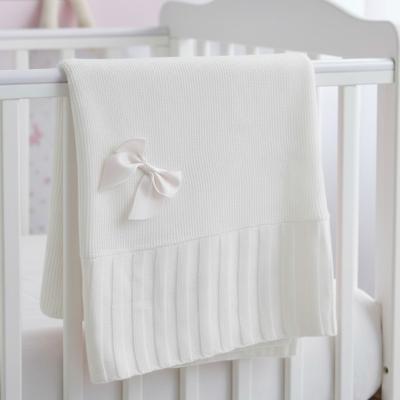 SB110-430-W  Square White  Bow  Shawl 