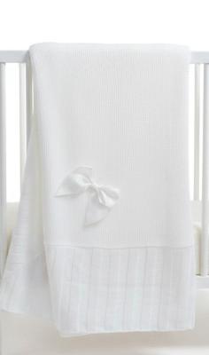 SB110-430W  Square White  Bow  Shawl 