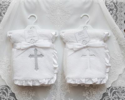 SB112-1058  "Cross" Christening Wrap  (choose colour)