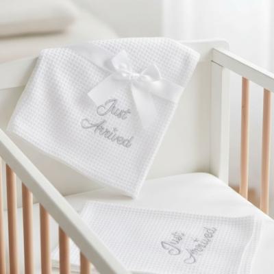 SB112-1062  "Just Arrived" Cotton Waffle Wrap 