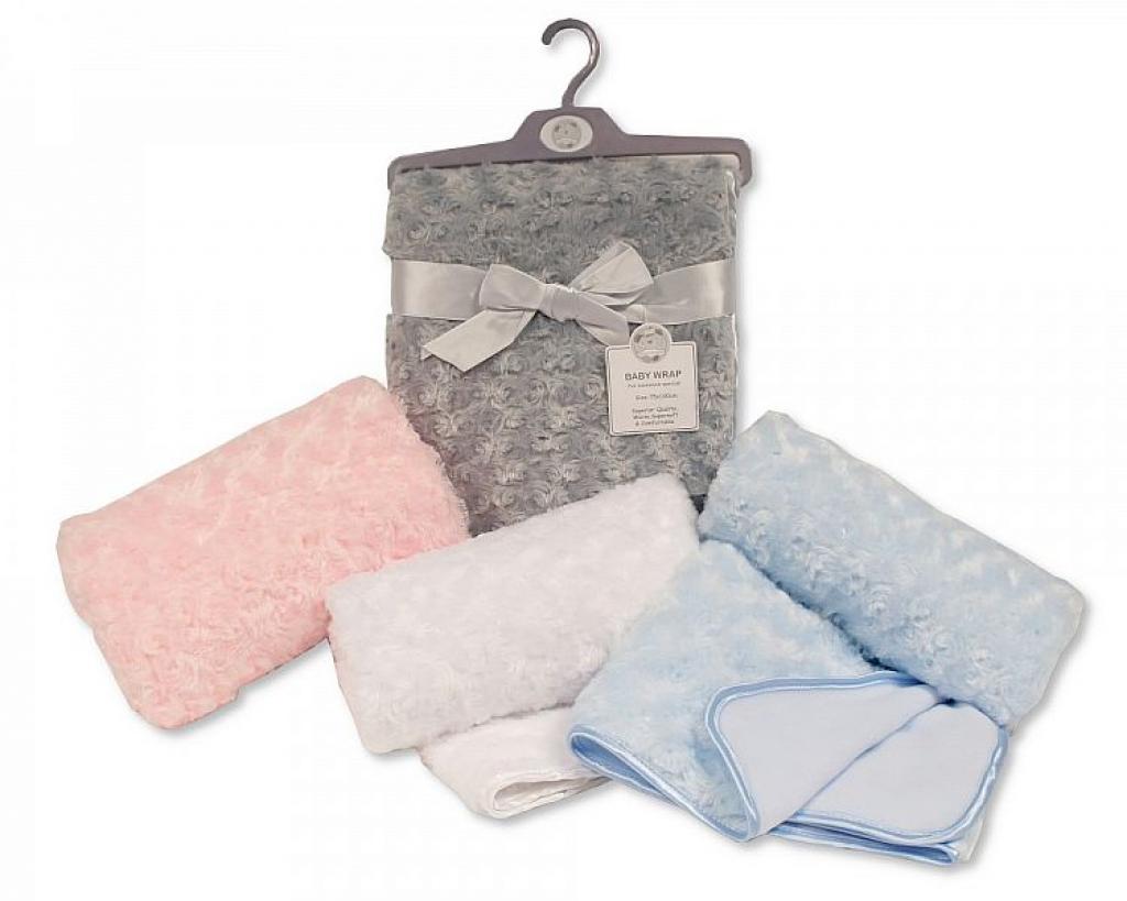 Snuggle Baby BW-112-1032G/W/P/S/DP 5035320410326 SB112-1032A Rosebud Wraps with Satin Trim (Choose Colour)