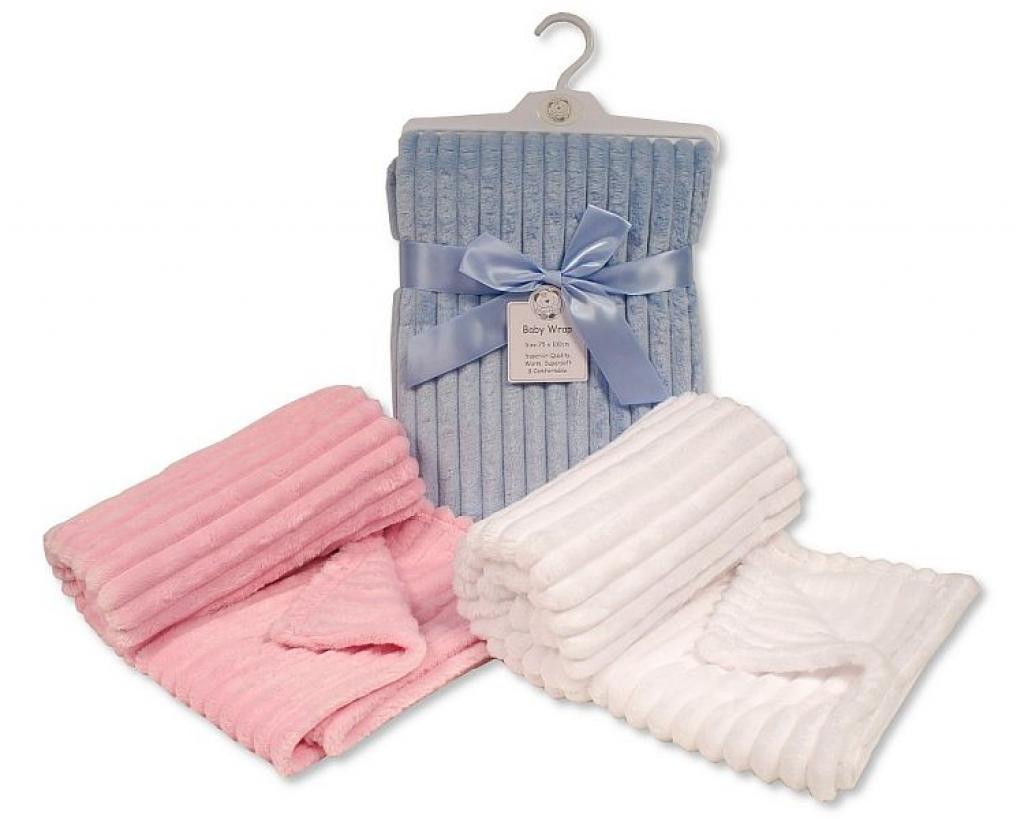 Snuggle Baby BW-112-1091 * SB112-1091 Striped Fleece Wraps (Choose Colour)