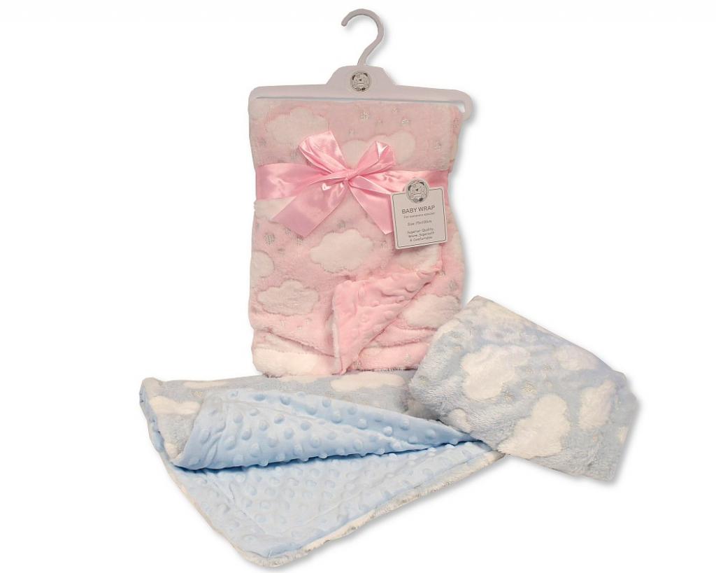 Snuggle Baby BW-112-1097P/S Pink = 5035320610979, Sky = 5035320410975 SB112-1097 "Clouds" Bubble Backed Wrap (Choose Colour)