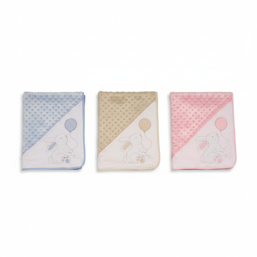 Snuggle Baby BW-112-1095 Pink = 5035320620039, Sky = 5035320420035, Taupe = 5035320220031 SB112-2003A "Bunny and Balloon" Bubble Wrap (Sky or Taupe)