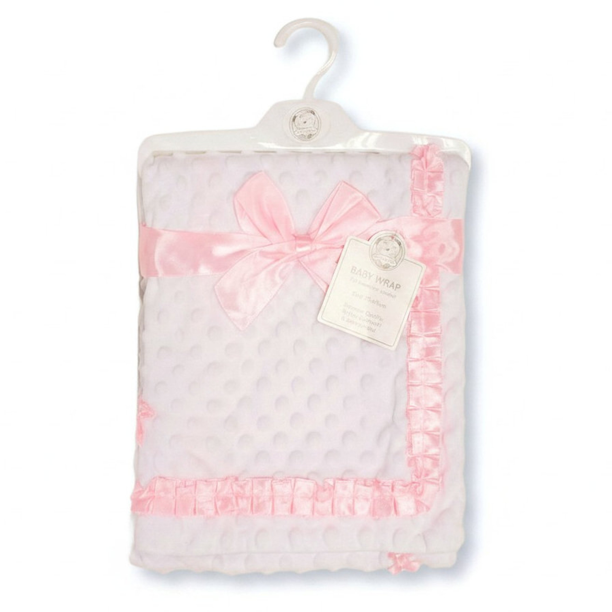 Snuggle Baby BW-112-2013P 5035320420134 SB112-2013P Pink Layered Dimple and Satin Wrap