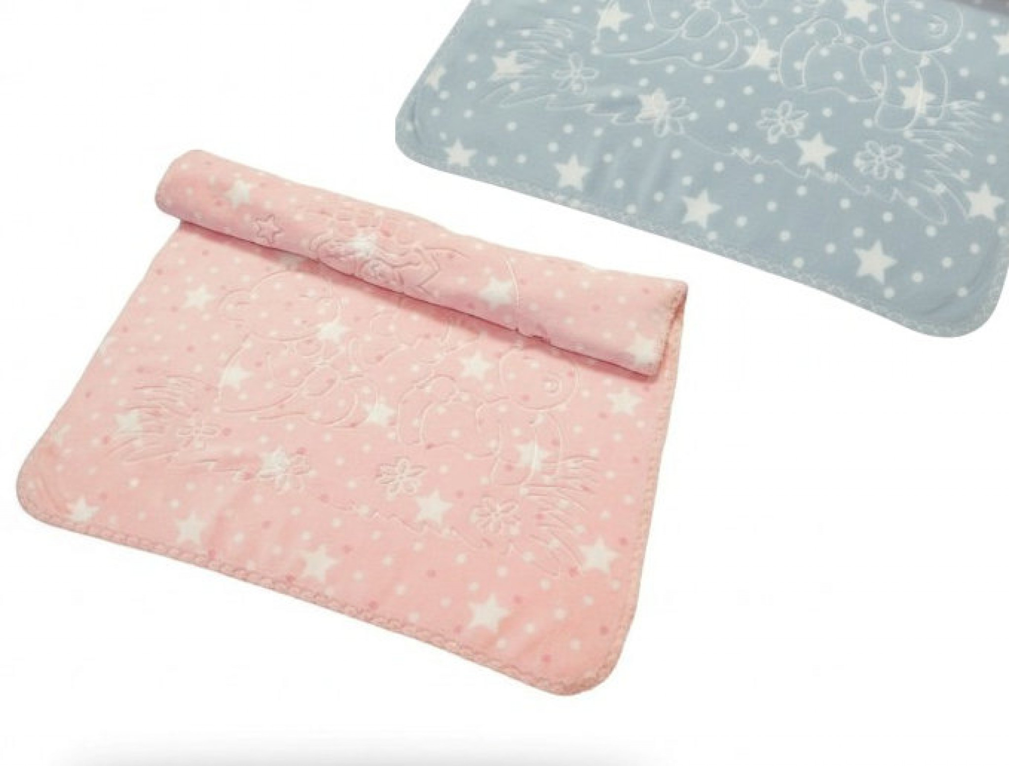 Snuggle Baby BW-112-1020P/S * SB112-2020A Boxed Embossed Pram Blanket (Choose Colour)