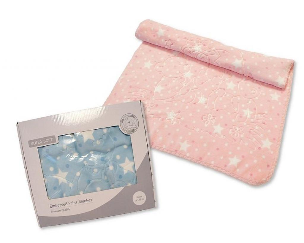 Snuggle Baby BW-112-1020P/S * SB112-2020 Embossed Pram Blanket (Choose Colour)