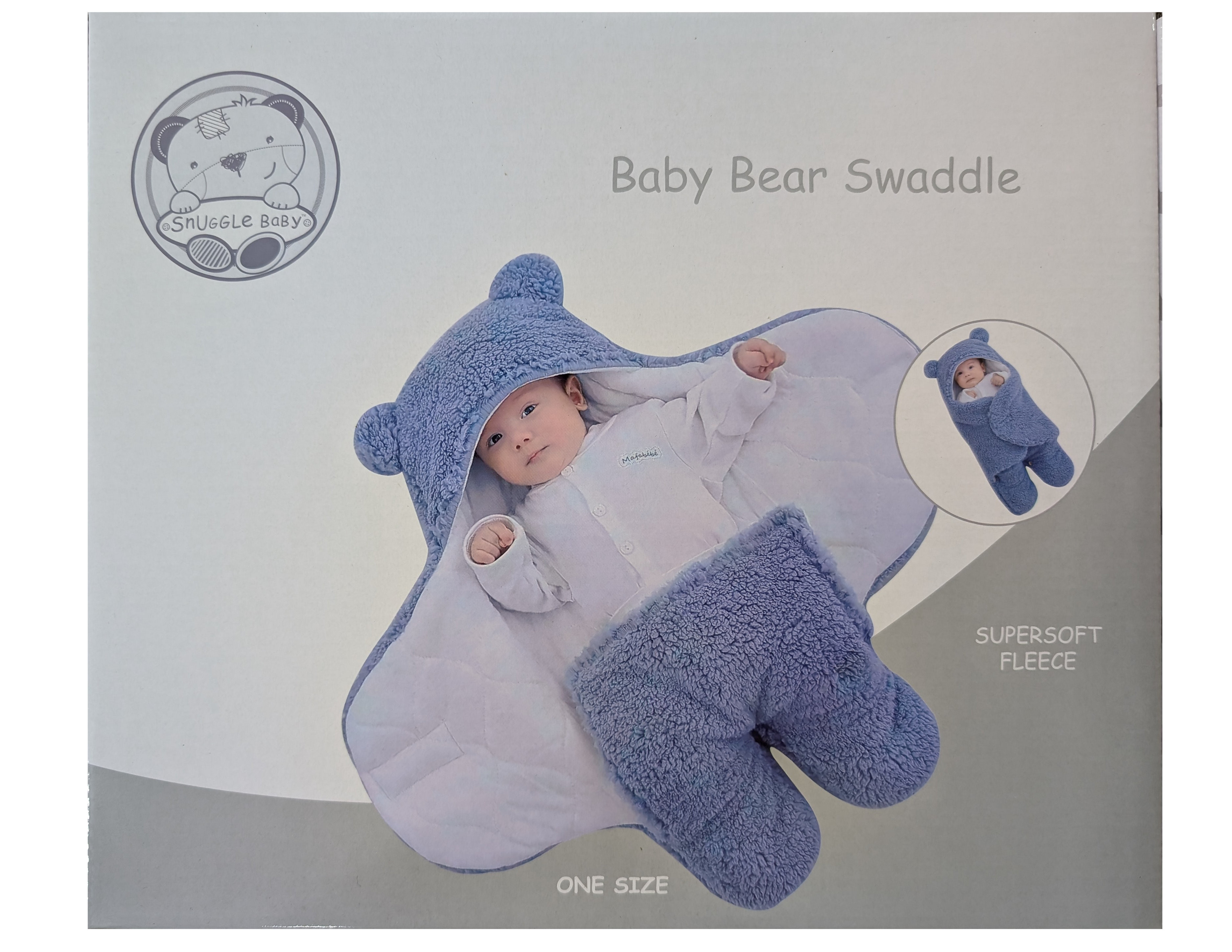Snuggle Baby BW-112-2022P/S * SB112-2022S Sky Boxed Hooded Swaddle