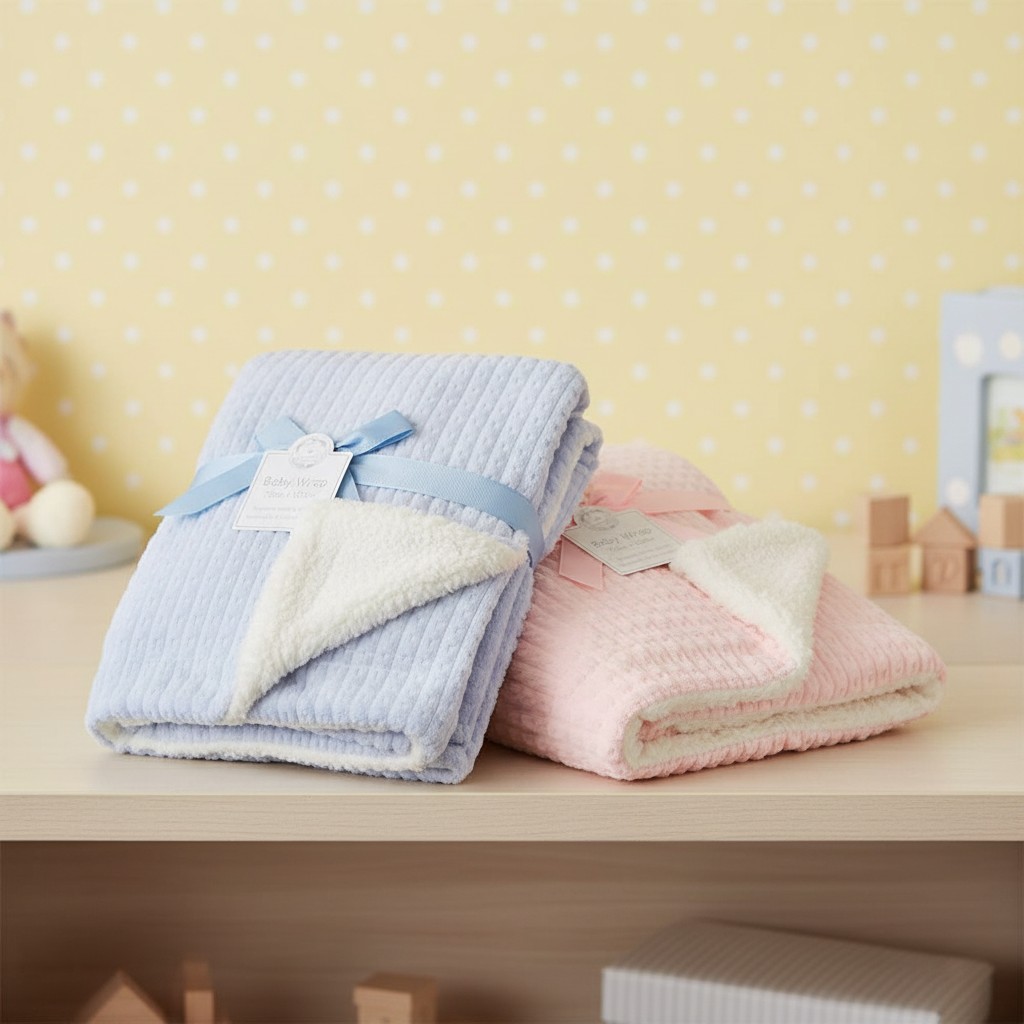 Snuggle Baby BW-112-2042 Pink = 503532062042 8, Sky = 503532042042 4 SB112-2042 Geometric Design with Sherpa Back Wrap (Choose)