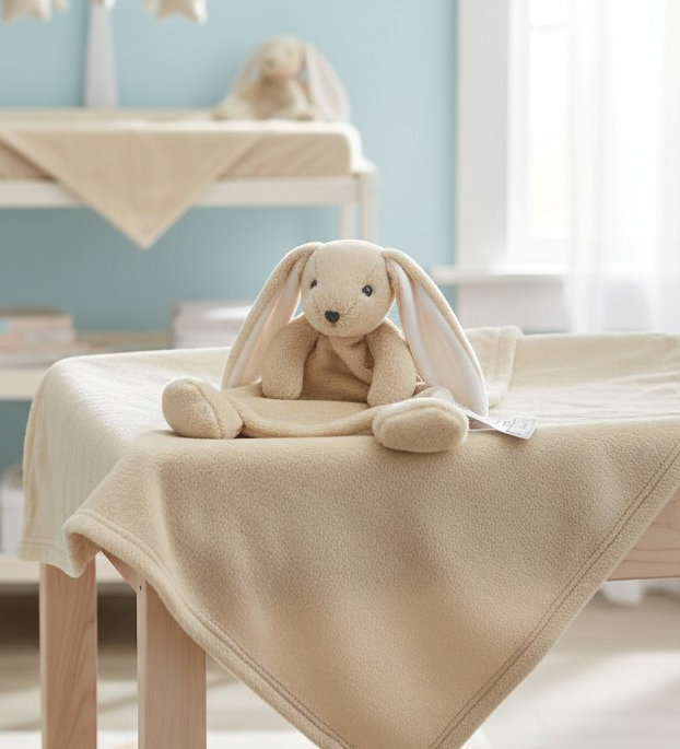 Snuggle Baby Bw-112-2043t 50353208204397 SB112-2043T Taupe Bunny Rabbit Comforter and Blanket
