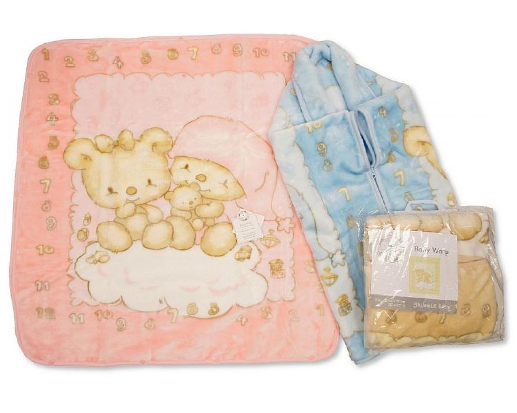 Snuggle Baby  5035320228608 SB112-860-23 "Bear" Hooded Fleece Wrap (choose)