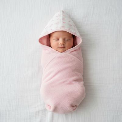SB120-100P  "Swan" Hooded Towels Pink/White 