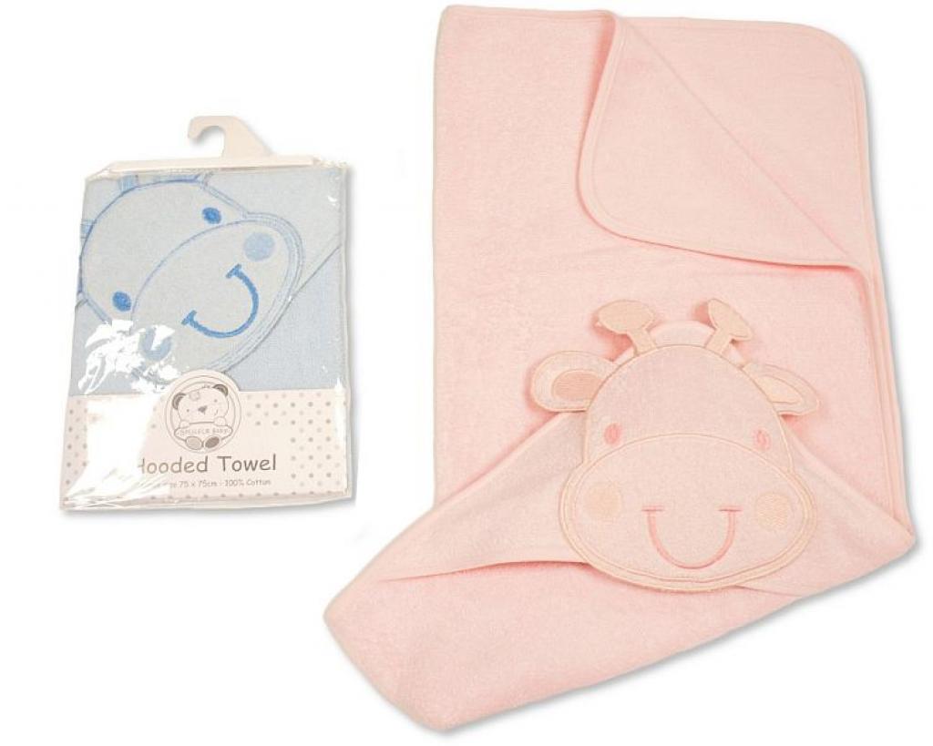 Snuggle Baby BW-120-104 Pink = 5035320412047, Sky = 5035320612041 SB120-104 "Giraffe" Hooded Towels (Choose Colour)
